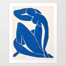 Nu Bleu - Femme Assise No 2. 1952. Henri Matisse Art Print