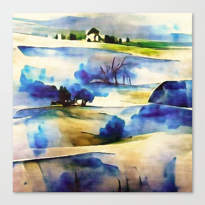 Blue landscape Canvas Print