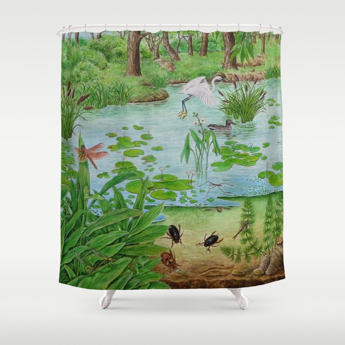 A Day of Forest (4). (the lake ecosystem) Shower Curtain