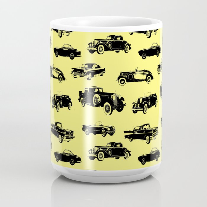 Classic Cars Yellow Coffee Mug By Thinlinetextiles Society6
