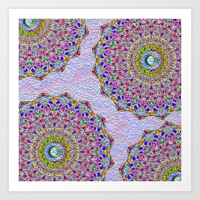 Lavender Mandala Art Print