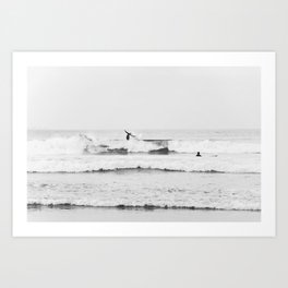 Surfing the Wave 2 - beach ocean travel photography Art Print