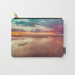 Beach Love Ocean Sunset Carry-All Pouch | Westcoast, Sunset, Ocean, Summer, Water, Turquoise, Beach, Painting, Photo, Clouds 