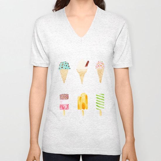 ice cream selection Unisex V-Neck