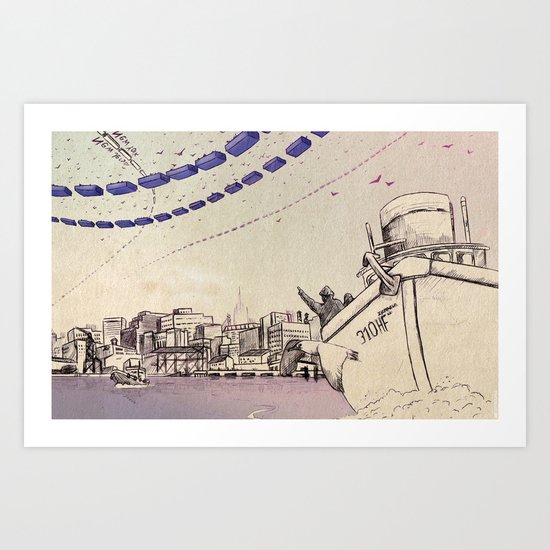 Routes Art Print