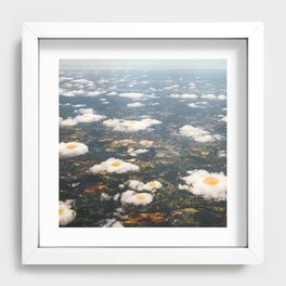 Eggy Clouds - Sunny side up clouds Recessed Framed Print