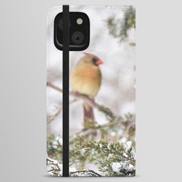 Red Cardinal Rising iPhone Wallet Case