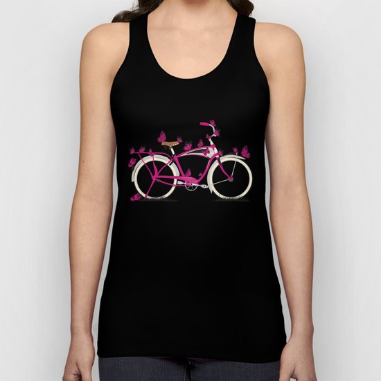 Butterfly Bicycle Unisex Tank Top