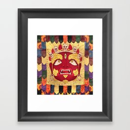 Tibetan Thangka Wrathful Deity Mahakala Framed Art Print