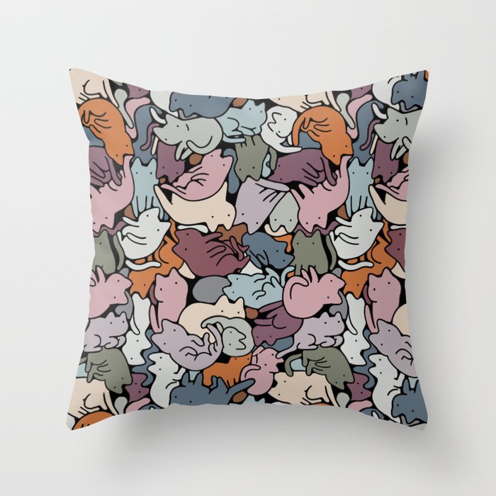 Essential cats Throw Pillow