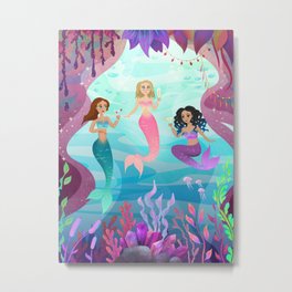 Mermaid Party Metal Print
