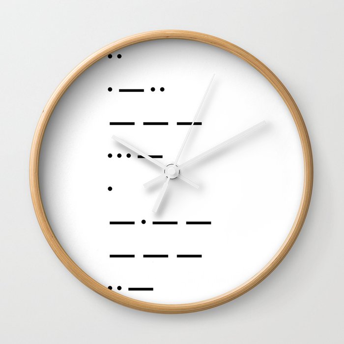 I love you Morse Code Wall Clock