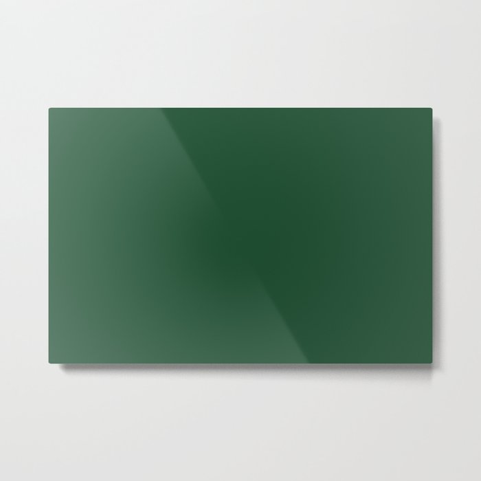 Lucky Dark Green Solid Color Pairs To Sherwin Williams Shamrock SW 6454 Metal Print