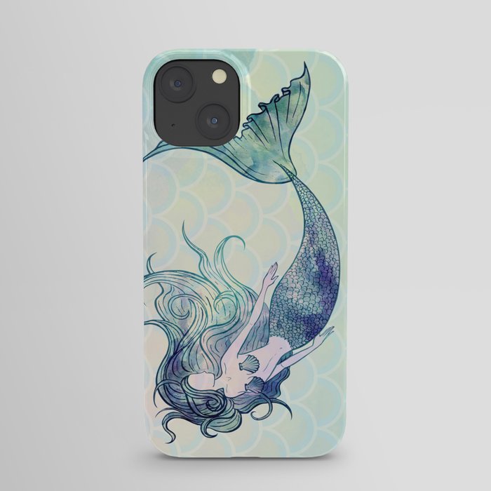 Watercolor Mermaid iPhone Case