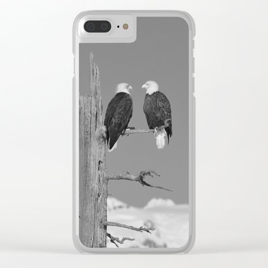 Perched With A View Duo - B & W Clear iPhone Case