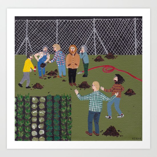 Mole Hunt Art Print