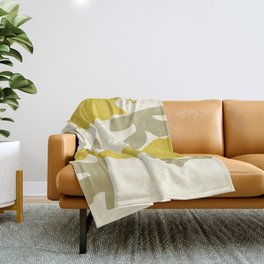 Minimal floral colorblock 1 Throw Blanket