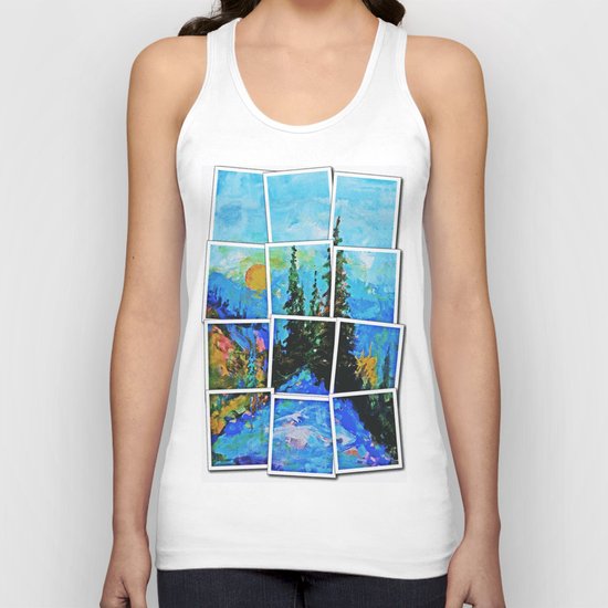Mountain Blues Painting Unisex Tank Top