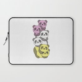 Twink Flag Pride Lgbtq Cute Panda Pile Laptop Sleeve