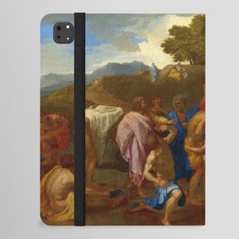 The Baptism of Christ by Nicolas Poussin iPad Folio Case