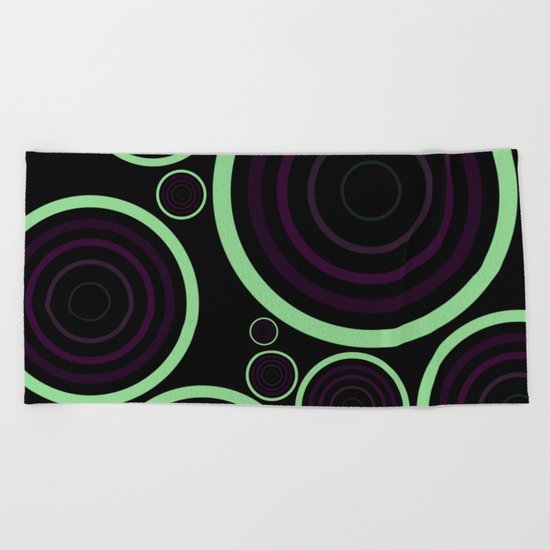 Retro Rings Beach Towel