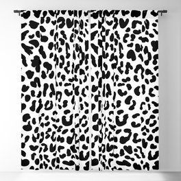 Black & White Leopard Skin Blackout Curtain