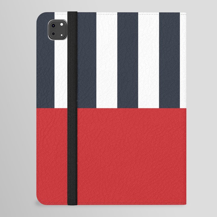 Red, White & Blue Colorblock Pattern iPad Folio Case