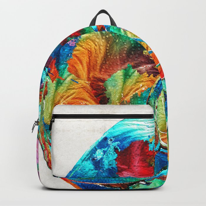 Colorful Nautilus Shell by Sharon Cummings Backpack