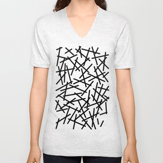 Kerpluk Black on White Unisex V-Neck