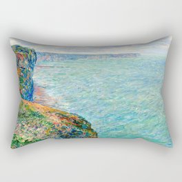 Claude Monet - The Sea Seen from the Cliffs of Fecamp (1881) Rectangular Pillow