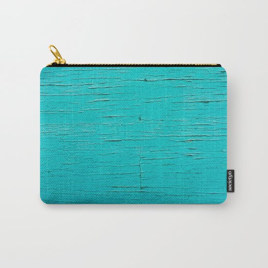 Blue Vintage Wood Carry-All Pouch