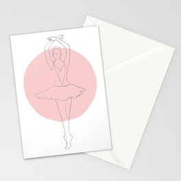 Ballet Dancer Illustration Stationery Cards