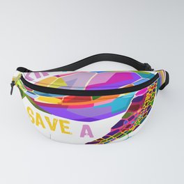 Skip a Straw Save a Turtle Tees Save Turtles Tee Shirt Fanny Pack
