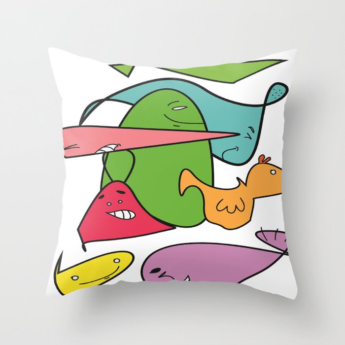 Creatures of the Mid-night Throw Pillow