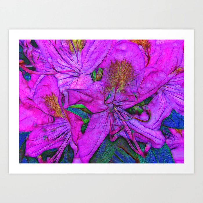 Rhododendron Fuscia Pink Art Print