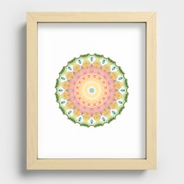 Soft Vibrant Healing Mandala Art by Sharon Cummings Recessed Framed Print
