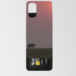 South Africa Photography - Elephants Walking In The Sunset Android Card Case