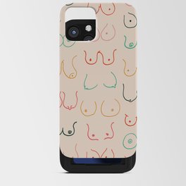Pastel Boobs Drawing iPhone Card Case