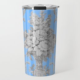 Floral Classic Turquoise Blue Romantic, art by Miguel Matos Official  Travel Mug