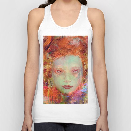 Autumnal girl Unisex Tank Top