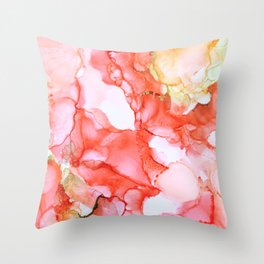Coral Echoes Throw Pillow