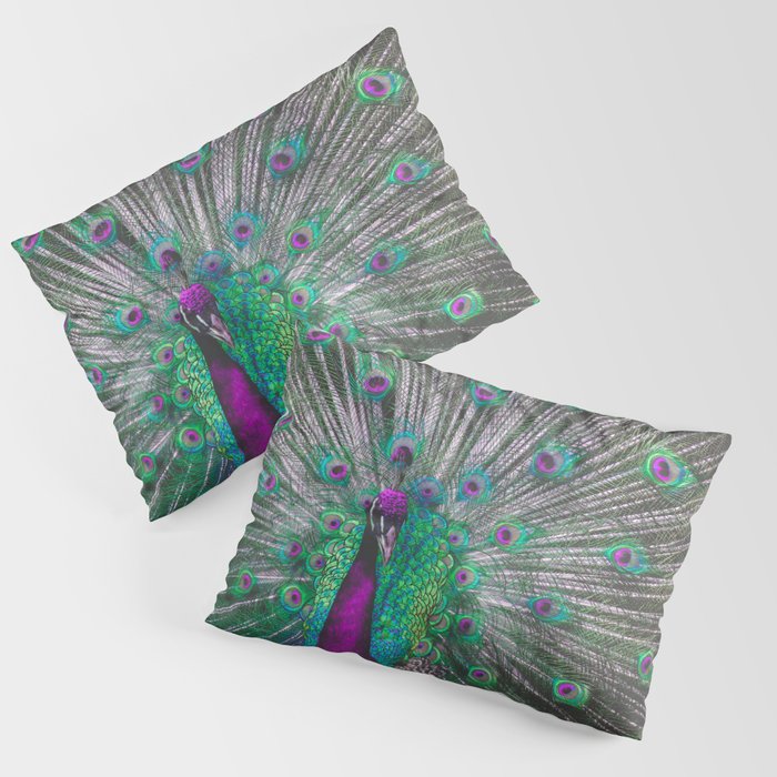 Psychedelic Peacock Pillow Sham