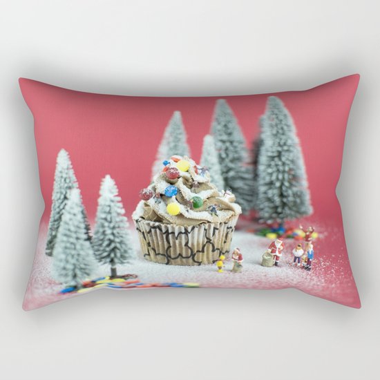 Christmas cupcake Rectangular Pillow
