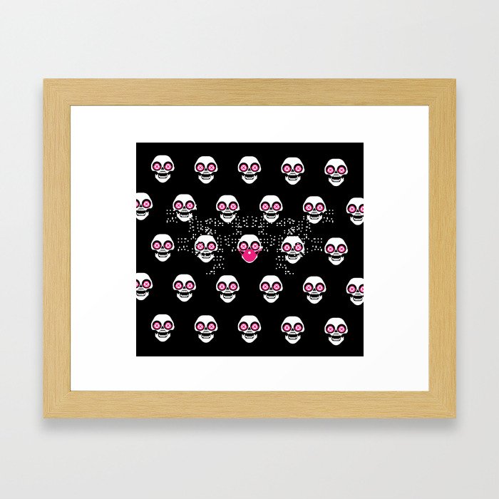 Skull Face Framed Art Print