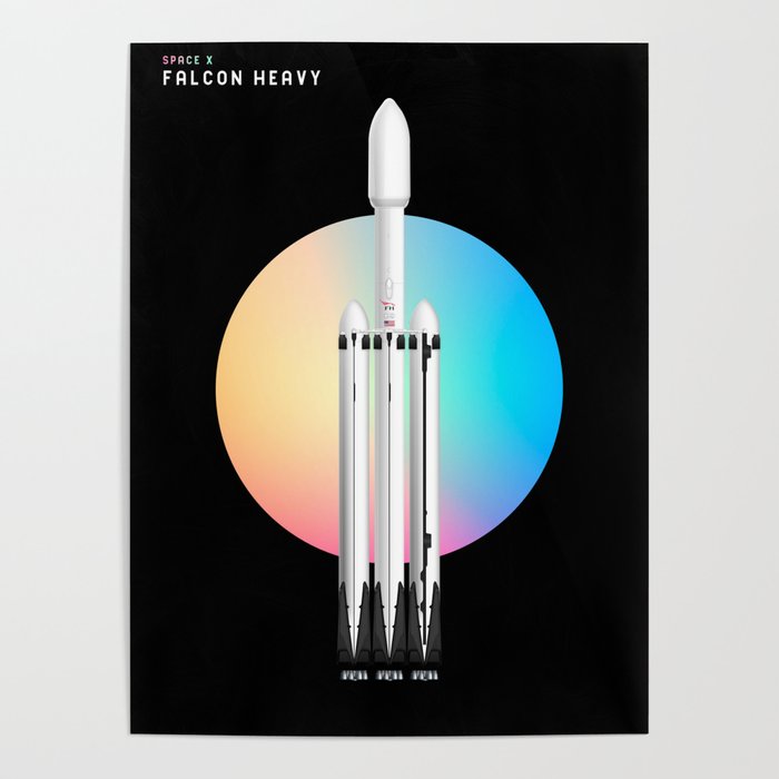 Space X Falcon Heavy Poster
