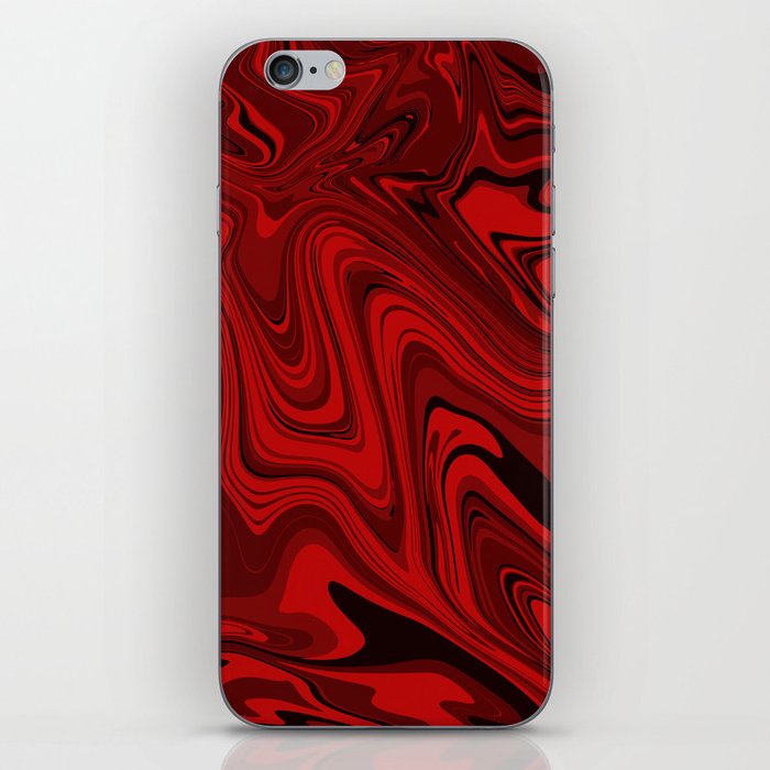 Red liquid art iPhone Skin