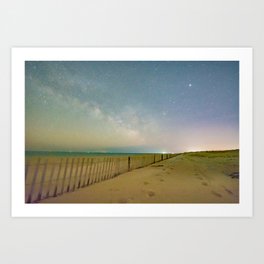 Milky Way over Lewes Beach,De Art Print