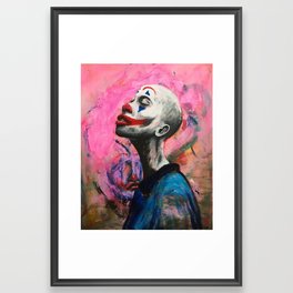 A Clown Reborn Framed Art Print
