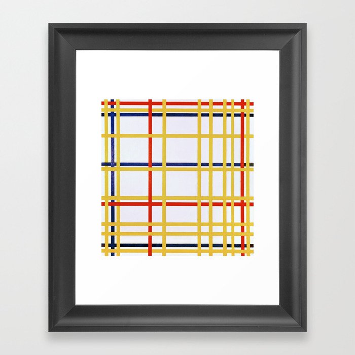 art by piet mondrian Framed Art Print