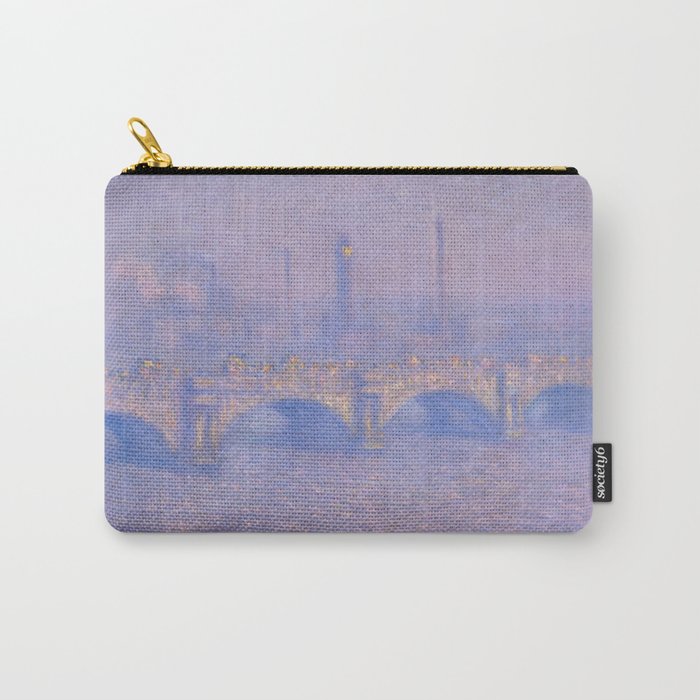 Claude Monet "Waterloo Bridge, Effect of Sun" Carry-All Pouch